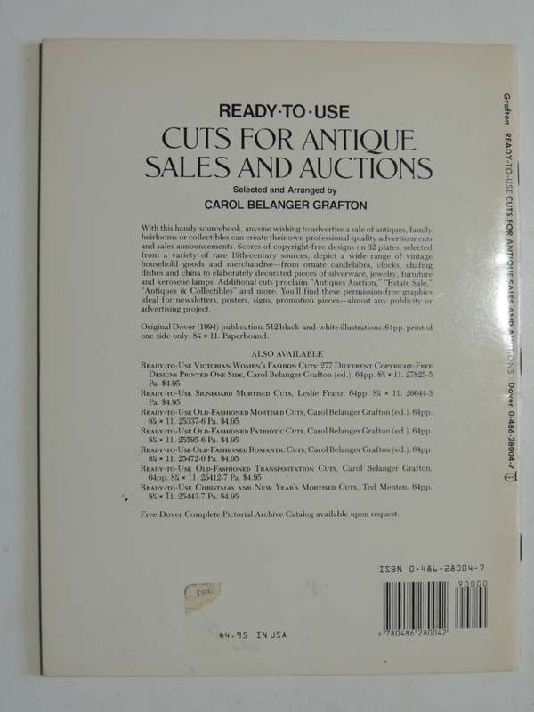 Cuts For Antique Sales And Auctions