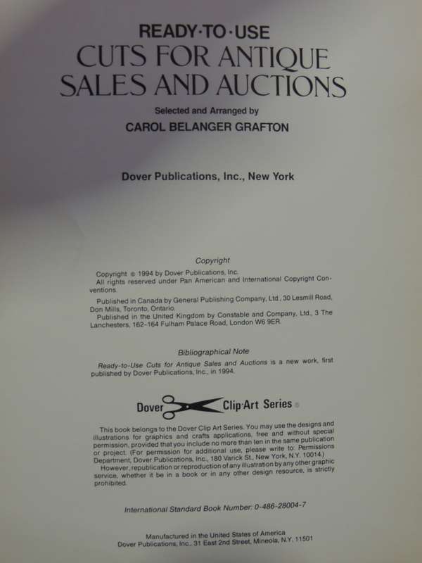 Cuts For Antique Sales And Auctions