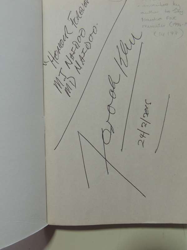 The Goodwill Lounge (Inscribed By Author To Jay Naidoo)  - Farook Khan