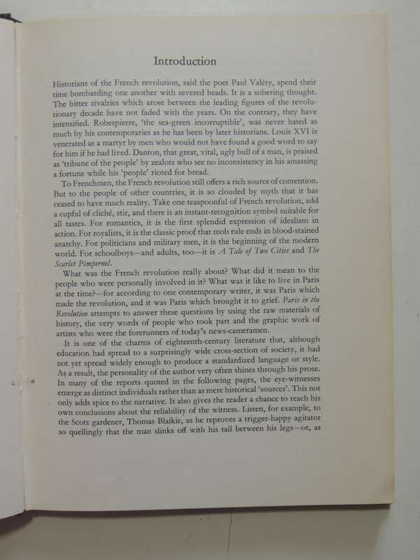 Paris In The Revolution - A Collection Of Eye-Witness Accounts - ed Reay Tannahill