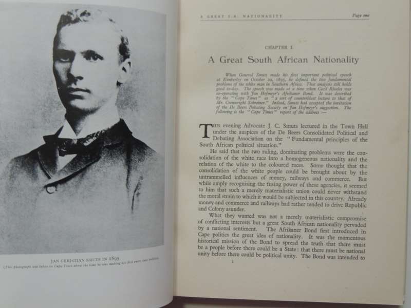 Groter Suid-Afrika - Planne Vir `N Beter Wereld - J.C. Smuts   SIGNED BY JC SMUTS