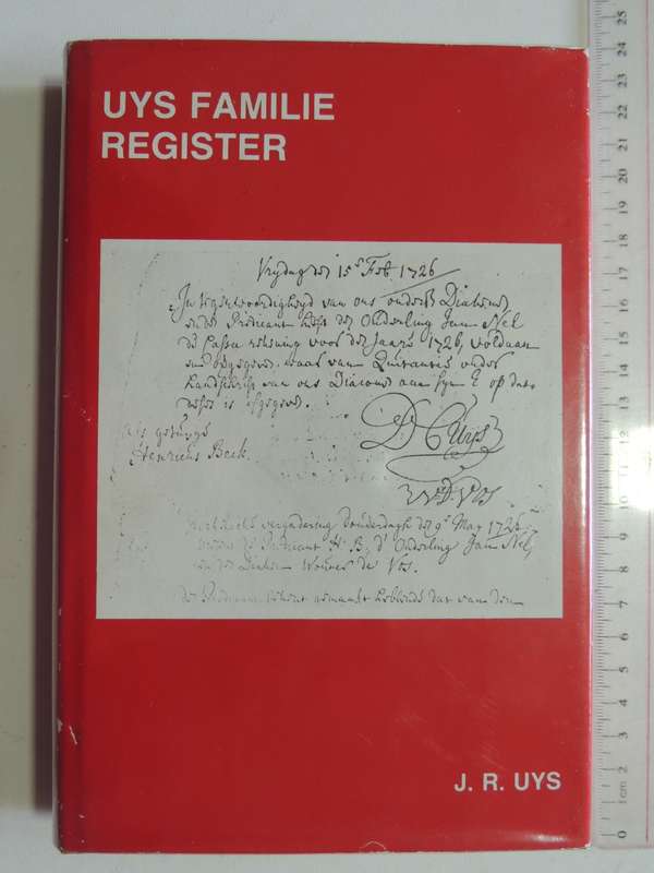 Uys Familie Register- J.R. Uys