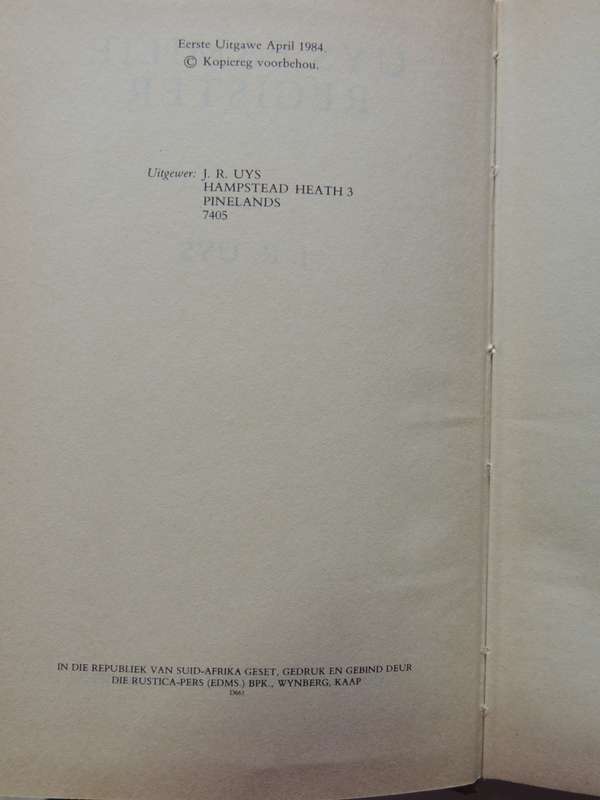 Uys Familie Register- J.R. Uys
