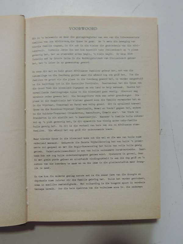 Uys Familie Register- J.R. Uys