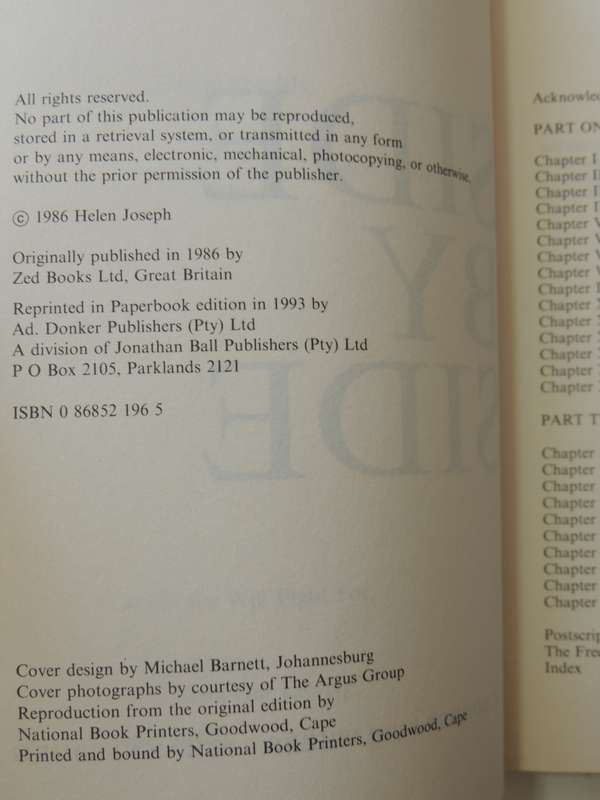 Side By Side - The Autobiography Of Helen Joseph - Helen Joseph