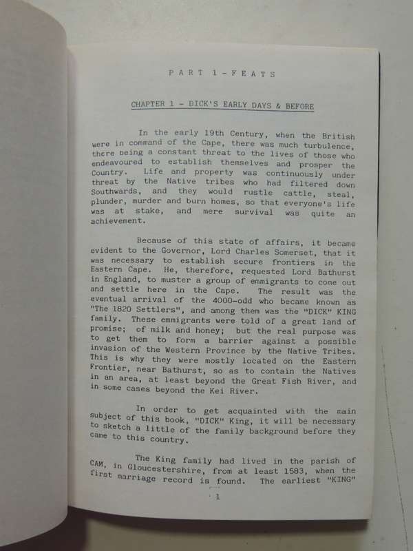 Dick King - Feats, Fame, Family - Joyce Scallan  SIGNED 1987 LTD Edition