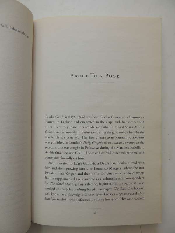 South African Odyssey - The Autobiography Of Bertha Goudvis - ed Marcia Levenson