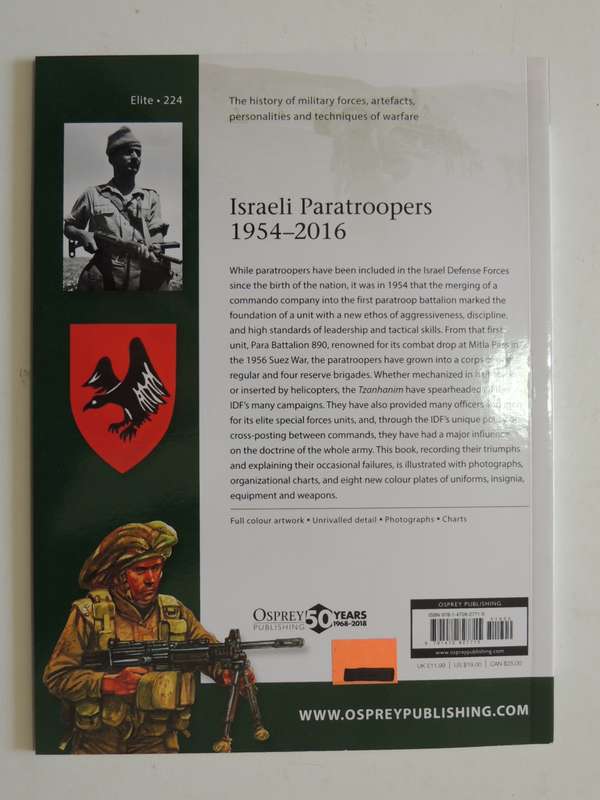 Osprey Elite Series: Israeli Paratroopers 1954-2016 David Campbell