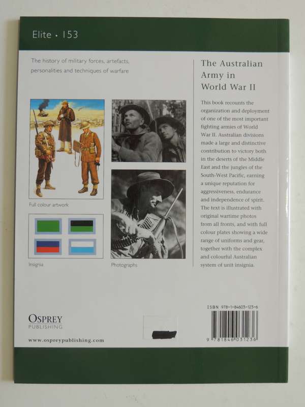 Osprey Elite Series: The Australian Army In World War II Mark Johnston
