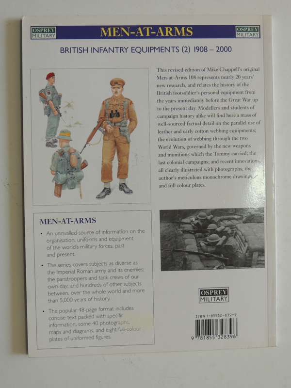 Osprey Men-At-Arms Series: British Infantry Equipments (2) 1908-2000  Mike Chappel