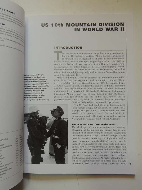 Osprey Men-At-Arms Series: US 10th Mountain Division In World War II Gordon L Rottman