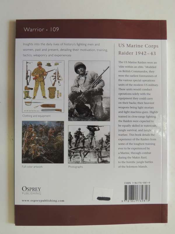 Osprey Warrior Series: US Marine Corps Raider 1942-43 Ed Gilbert