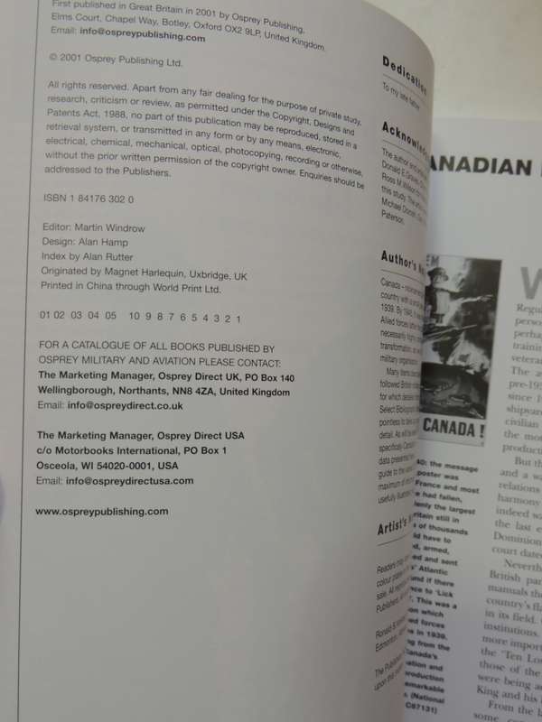 Osprey Men-At-Arms Series: Canadian Forces In World War II  Rene Chartrand