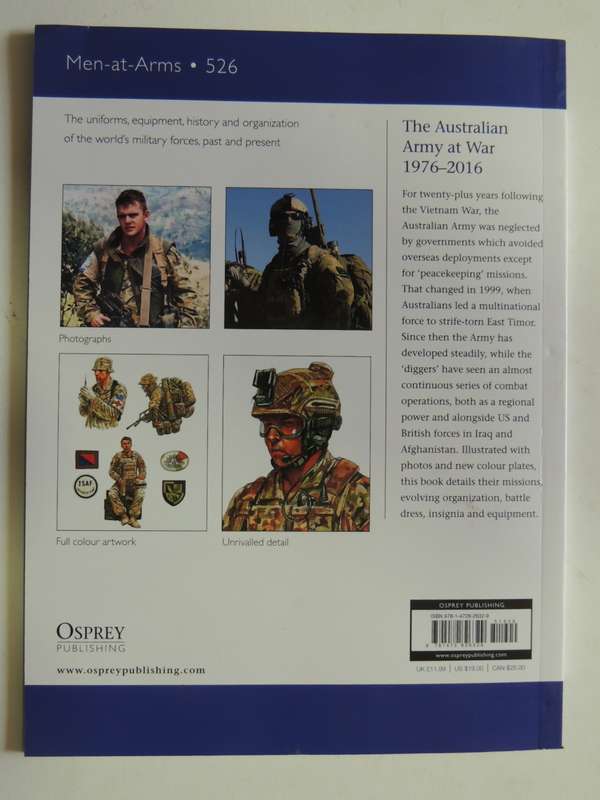 Osprey Men-At-Arms Series: The Australian Army At War 1976-2016 Leigh Neville