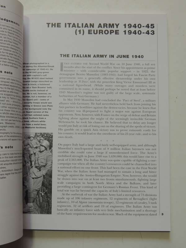 Osprey Men-At-Arms Series: The Italian Army 1940-45 (1) Europe 1943-45 Philip S Jowett
