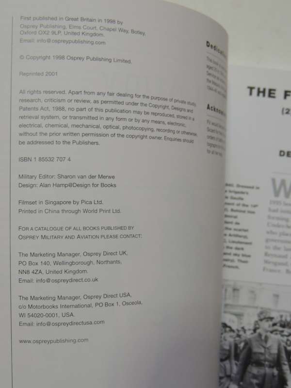 Osprey Men-At-Arms Series: The French Army 1939-45 (2) Ian Sumner & Francois Vauv