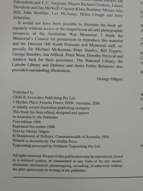 Army Australia - An Illustrated History - George Odgers