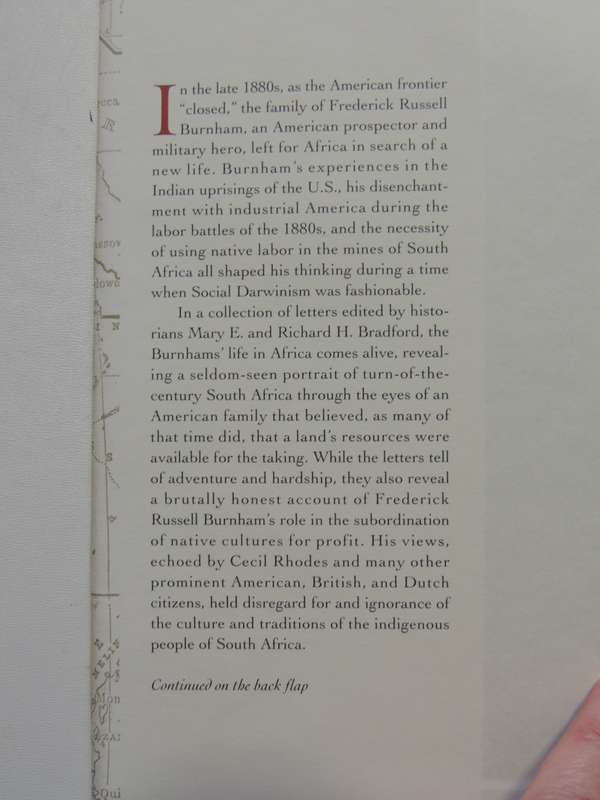 An American Family On The African Frontier,Burnham Family Letters, 1893-96 ed Mary &Richard Bradford