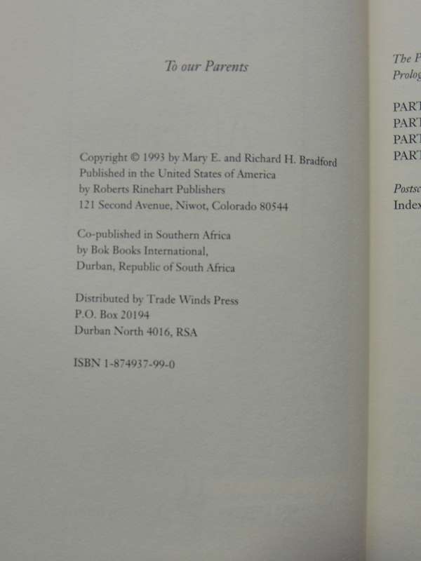 An American Family On The African Frontier,Burnham Family Letters, 1893-96 ed Mary &Richard Bradford