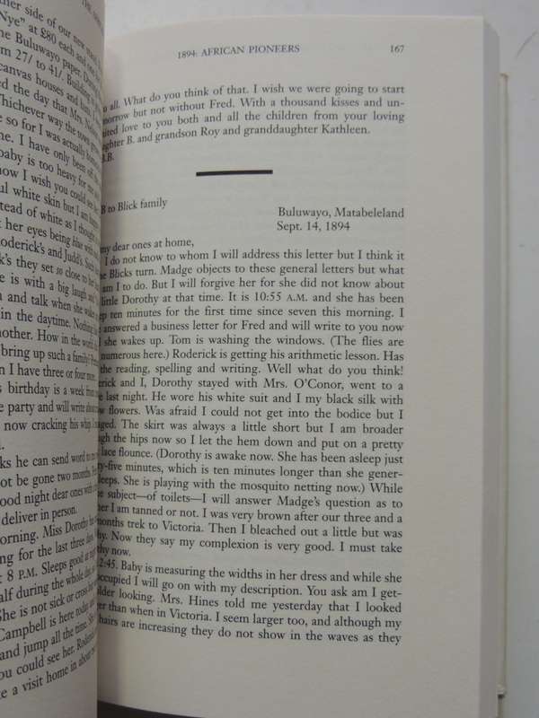 An American Family On The African Frontier,Burnham Family Letters, 1893-96 ed Mary &Richard Bradford