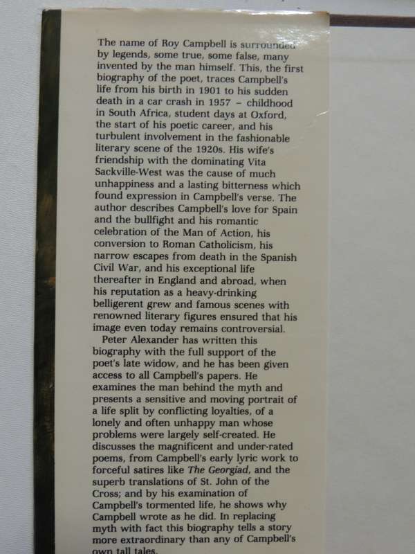 Roy Campbell - A Critical Biography  - Peter Alexander