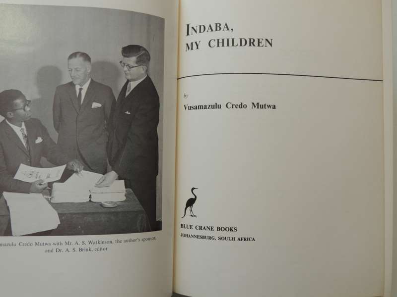 Indaba My Children  - Vusamazulu Credo Mutwa    2nd printing 1965