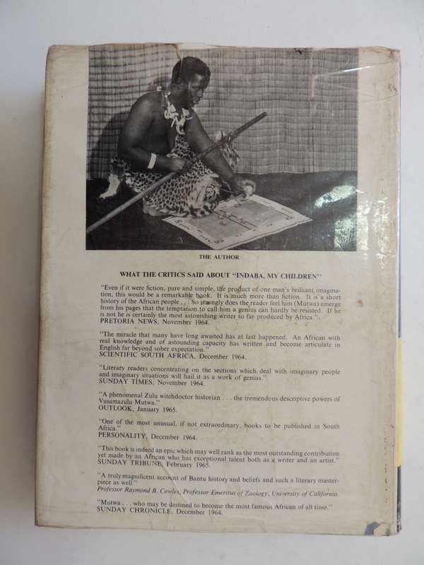 Africa is my Witness - Vusamazulu Credo Mutwa   (Sequal to INDABA, MY CHILDREN) 1966 1st Std Edition