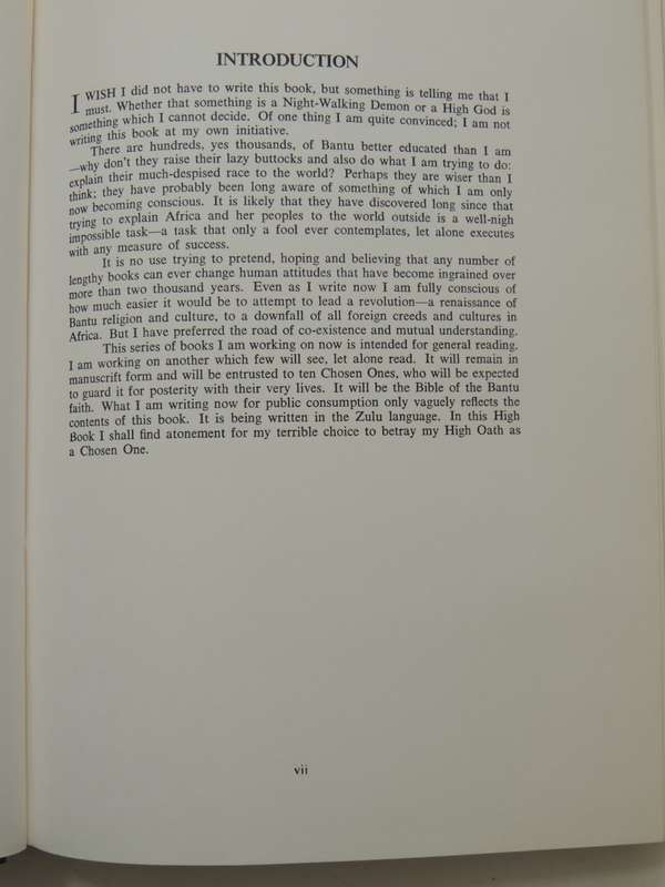 Africa is my Witness - Vusamazulu Credo Mutwa   (Sequal to INDABA, MY CHILDREN) 1966 1st Std Edition