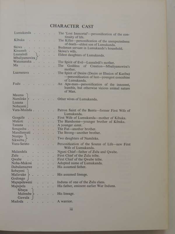 Africa is my Witness - Vusamazulu Credo Mutwa   (Sequal to INDABA, MY CHILDREN) 1966 1st Std Edition