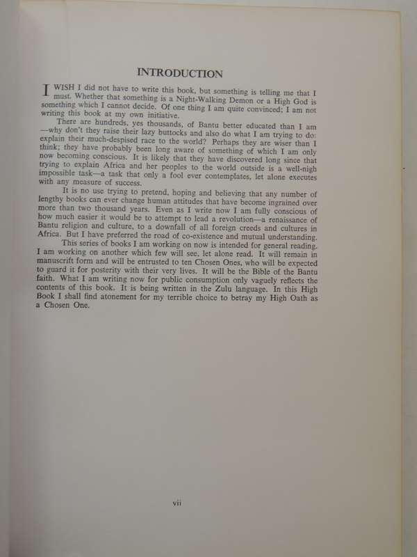 Africa is my Witness - Vusamazulu Credo Mutwa   (Sequal to INDABA, MY CHILDREN) 1966 1st Std Edition