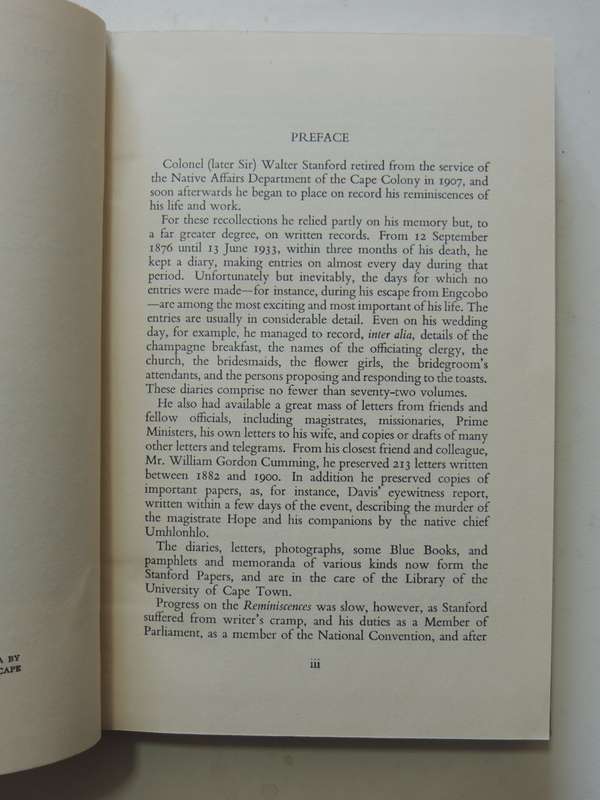 The Reminiscences Of Sir Walter Stanford - VRS I No.26 - J.W. Macquarrie