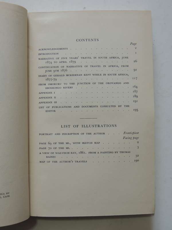 The Narrative And Journal Of Gerald McKiernan In South West Africa - VRS I No. 35- Dr. P. Serton
