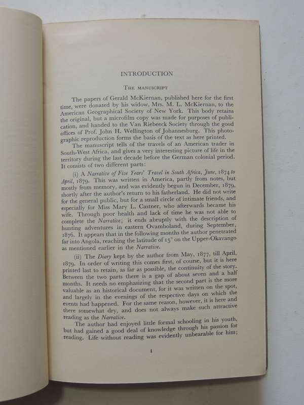 The Narrative And Journal Of Gerald McKiernan In South West Africa - VRS I No. 35- Dr. P. Serton