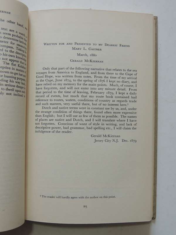 The Narrative And Journal Of Gerald McKiernan In South West Africa - VRS I No. 35- Dr. P. Serton
