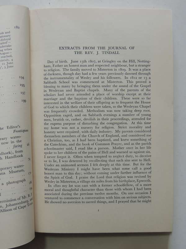 The Journal Of Joseph Tindall - VRS I No. 40- B.A. Tindall