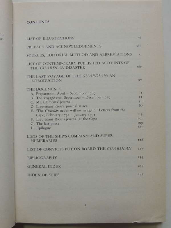 The Last Voyage Of The Guardian Lieutenant Riou,Commander 1789-1791,VRS Series 2 No. 20 - ed MD Nash