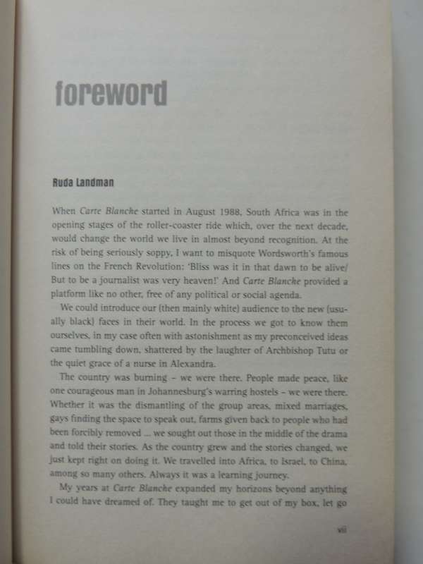 Carte Blanche - The Stories Behind The Stories - Jessica Pitchford