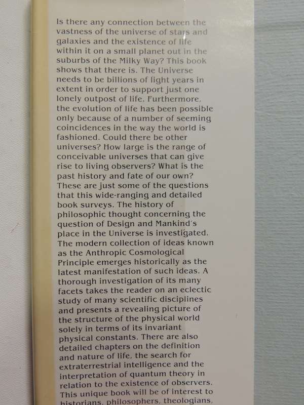 The Anthropic Cosmological Principle - John D. Barrow and Frank J. Tipler