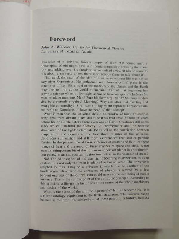 The Anthropic Cosmological Principle - John D. Barrow and Frank J. Tipler
