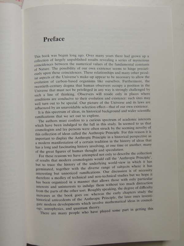 The Anthropic Cosmological Principle - John D. Barrow and Frank J. Tipler