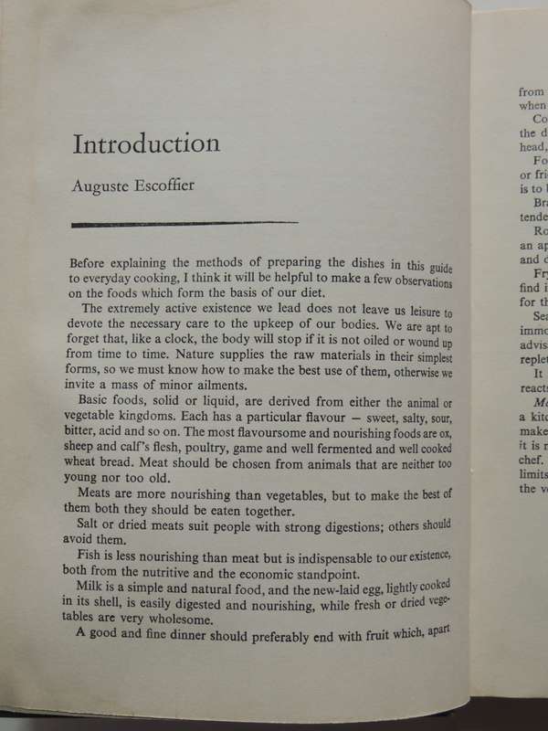 Ma Cuisine - Auguste Escoffier   1st English Language Edition, 2nd ImpressionPub 1966