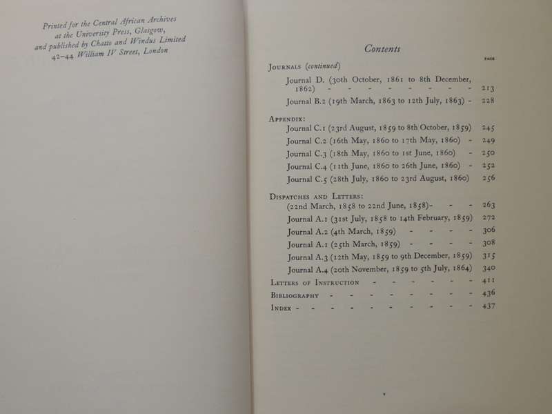 The Zambezi Expedition of David Livingstone 1858-63, Vol 1-2 Journals,Journals, Letters & Dispatches