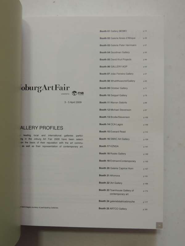 Joburg Art Fair 2009 Catalogue