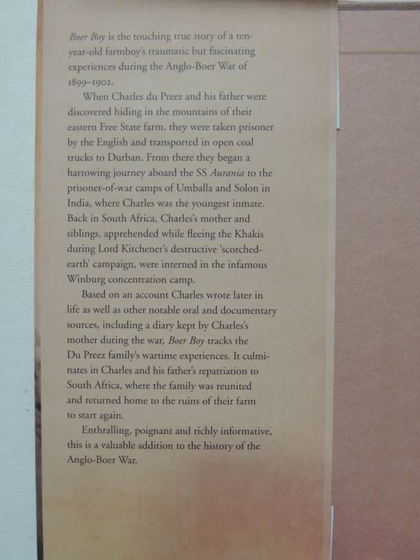 Boer Boy - Memoirs Of An Anglo-Boer War Youth - Chris Schoeman   FIRST EDITION  2010