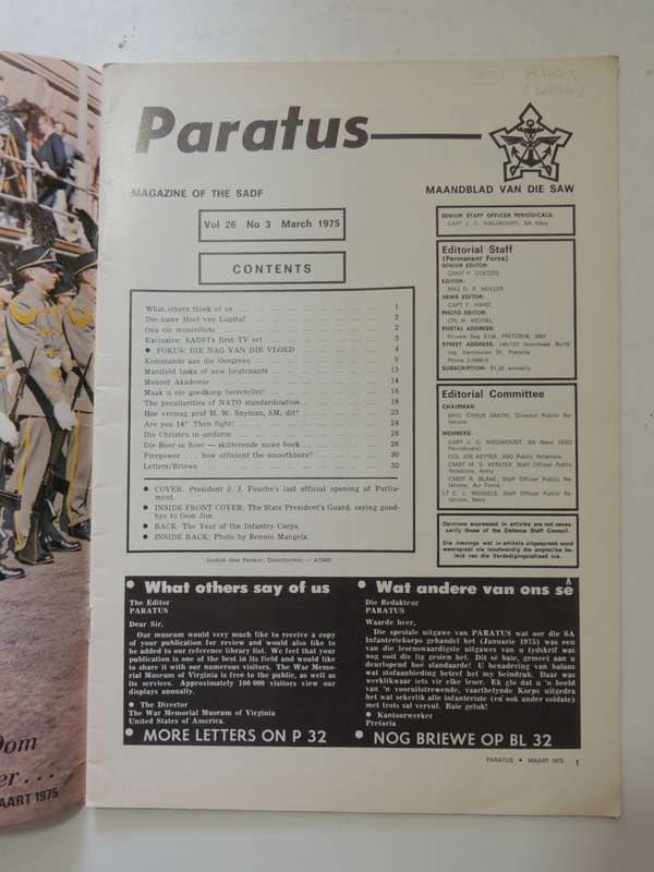 Paratus - Maart 1975  Vol 26 No. 3