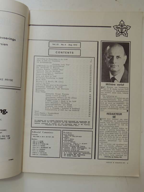 Paratus - Augustus/August 1972 Vol 23 No 8