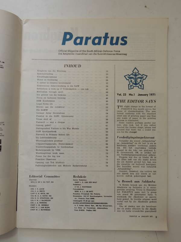 Paratus - Januarie/January 1971 Vol 23 Nr 1