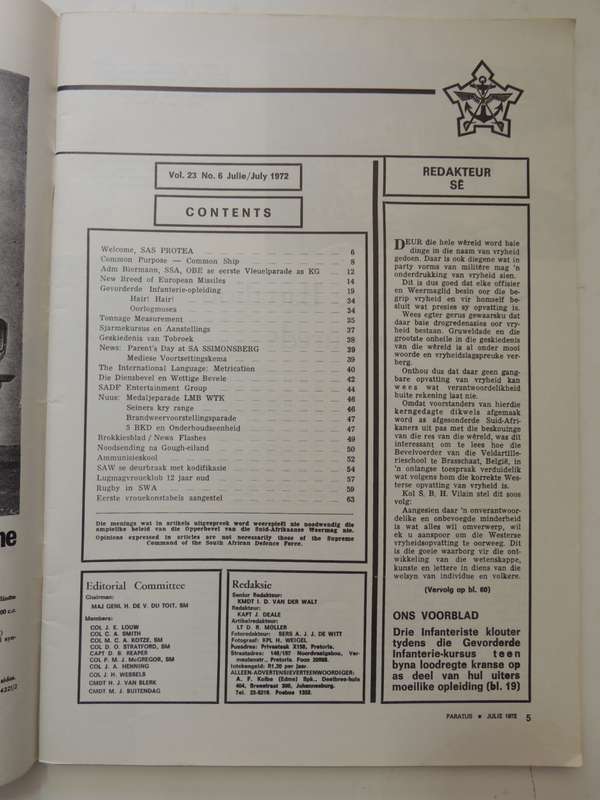 Paratus - Julie/July 1972 Vol 23 No 6