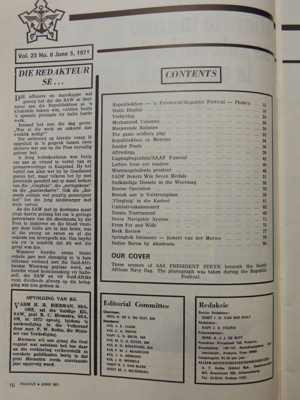 Paratus - June/Junie 1971 Vol 23 No 6