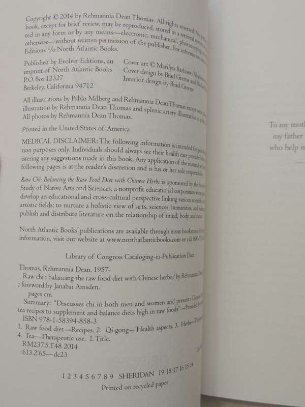 Raw Chi, Balancing the Raw Food Diet with Chinese Herbs - Rehmannia Dean Thomas